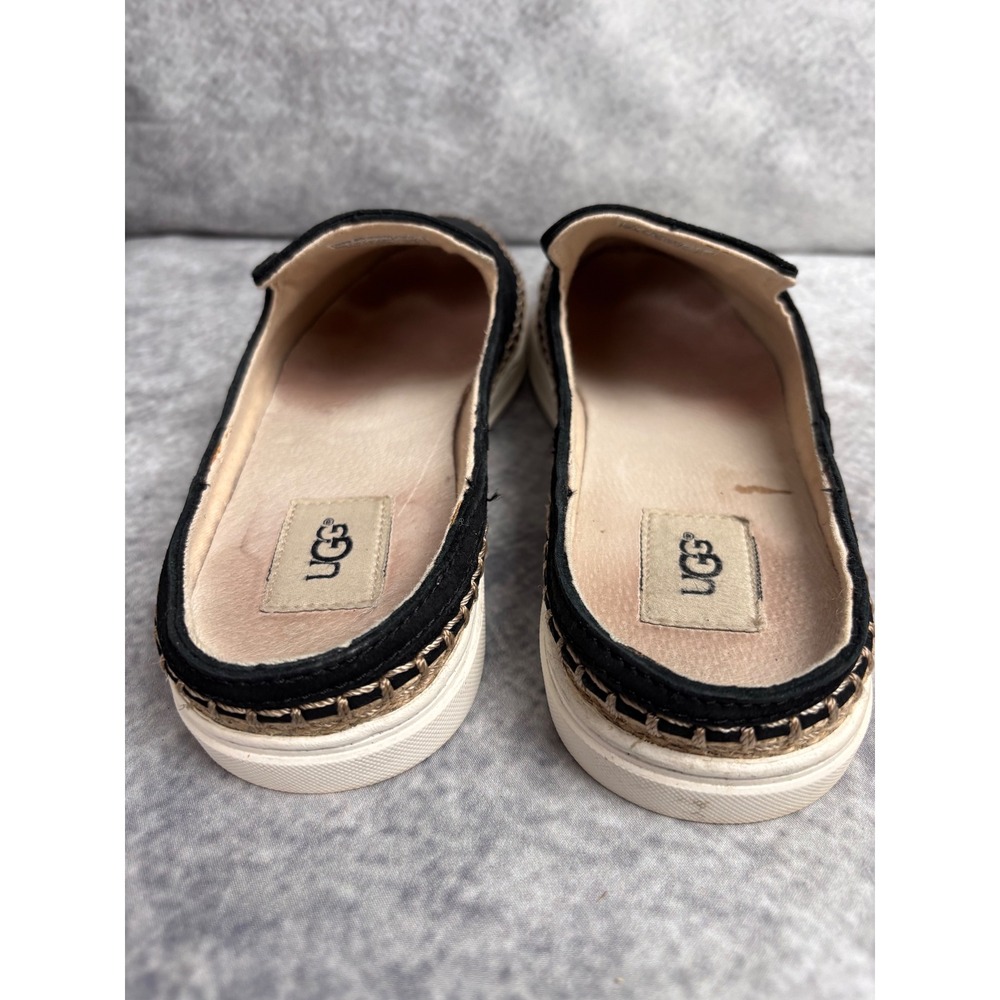 UGG Women's Caleel Espadrille Mules Shoes in Black Size 8.5 - Picture 5 of 8